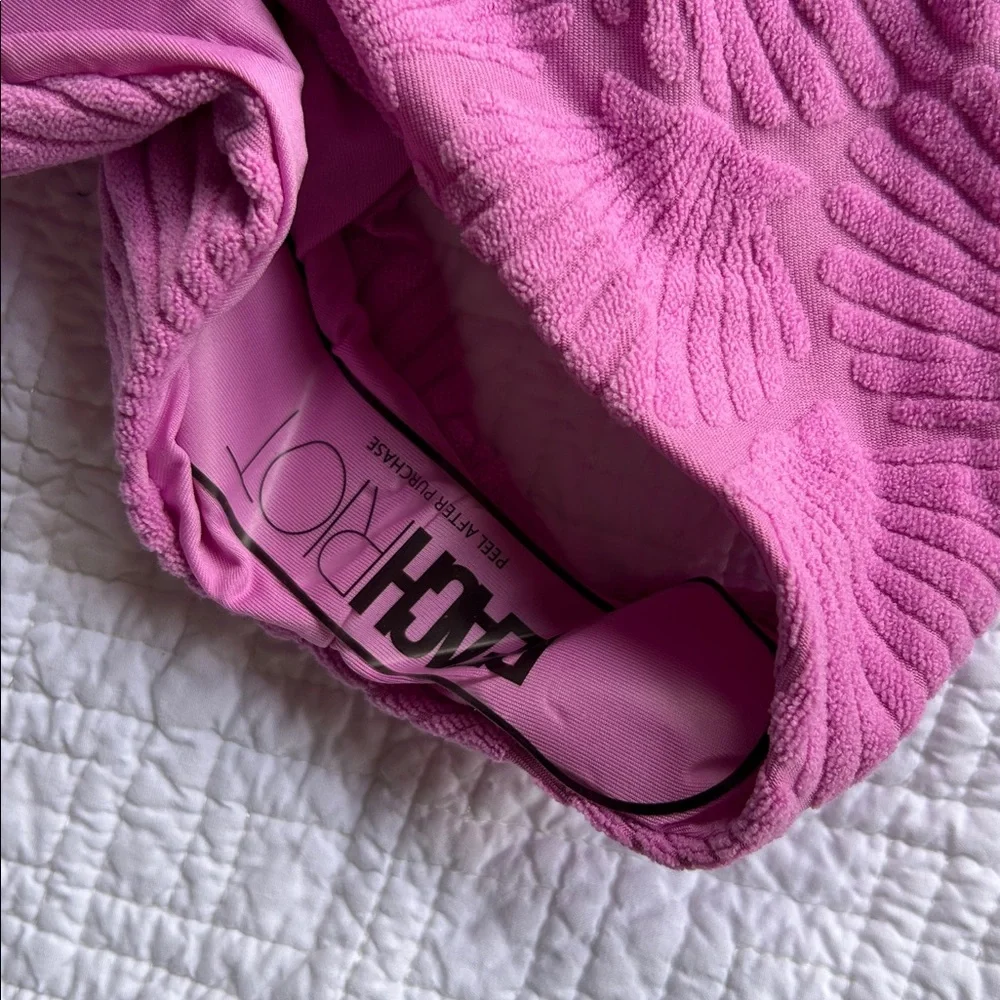 NWT BEACH RIOT athena purple shell terry one piece swimsuit size large - Picture 6 of 9